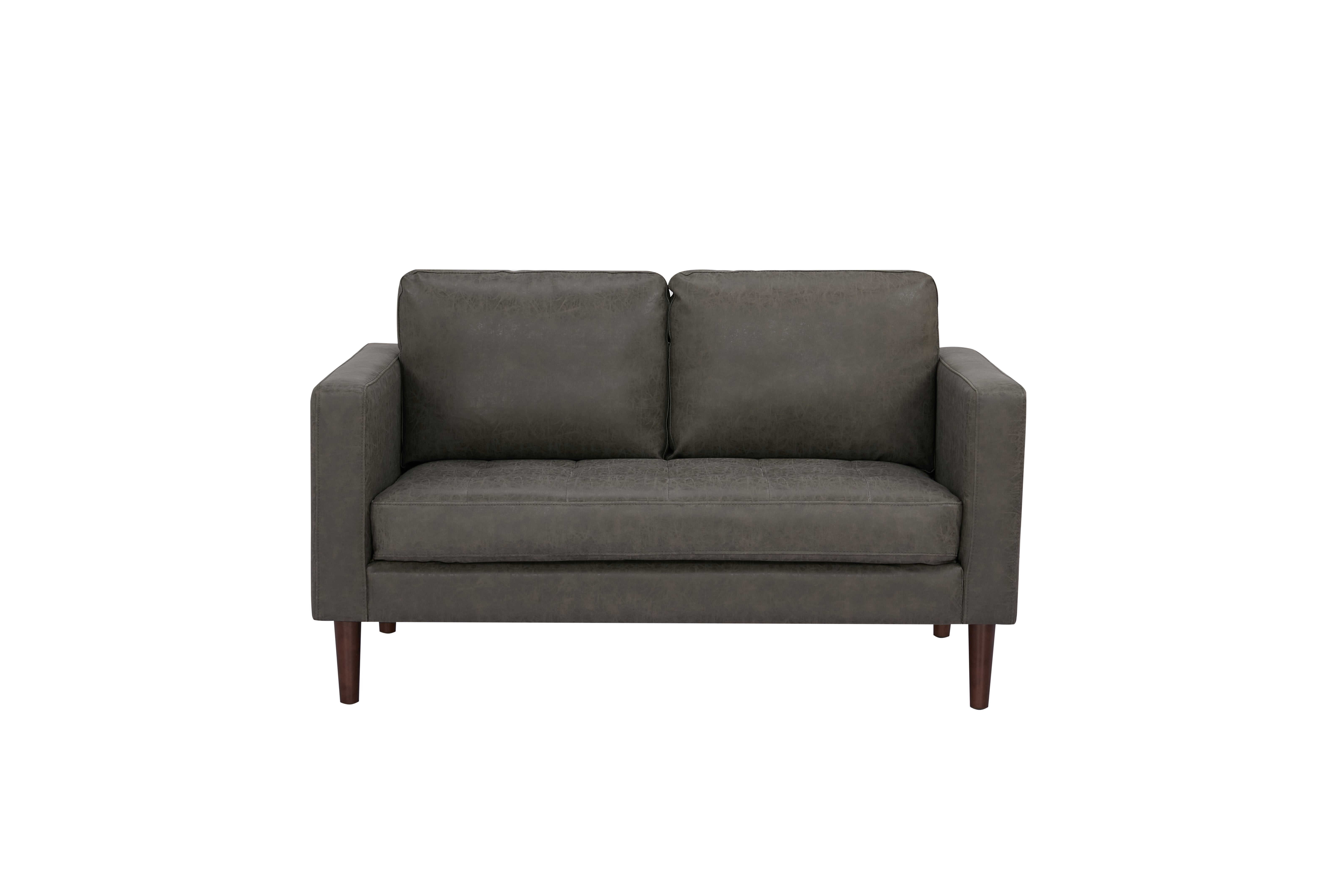 A&D Home Home Orlando Faux Leather Midcentury Modern Square Arm