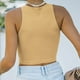 thumbnail image 5 of Sexy Casual mujer sin mangas sólido cuello redondo Tops señoras blusa Crop chaleco Pompotops lopia987934, 5 of 7