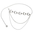 thumbnail image 4 of Cinturón De Cadena De Cintura Elegante Para Mujer Cinturón De Cadena De Pantalones Ajustables De Fiesta De 2 Capas StyleB Plata Sunnimix Cadena de la cintura, 4 of 7