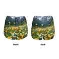 thumbnail image 5 of Lsque Mountain Daisy Meadow Printed Women's Running Shorts with Liner Pockets,Elastic Quick Dry Workout Athletic Gym Yoga Shorts,Womens High Waist Shorts-Small, 5 of 9