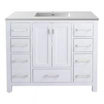 Laviva Wilson 42" Wood Cabinet with VIVA Stone Countertop in Matte White