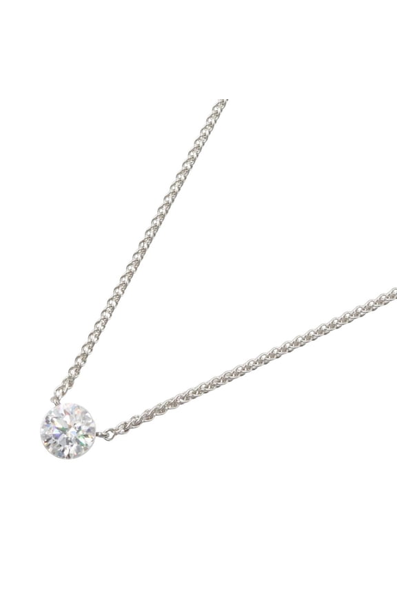 Pre-Owned Tiffany & Co. Titan Setting by Forel William Necklace, Platinum 950, Diamond,...