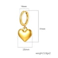 thumbnail image 4 of Sunyuer 18K Gold Plated Heart Drop Dangle Huggie Earrings for Women | 925 Sterling Silver Post Love Heart Earrings | Lightweight Jewelry Gift, 4 of 5