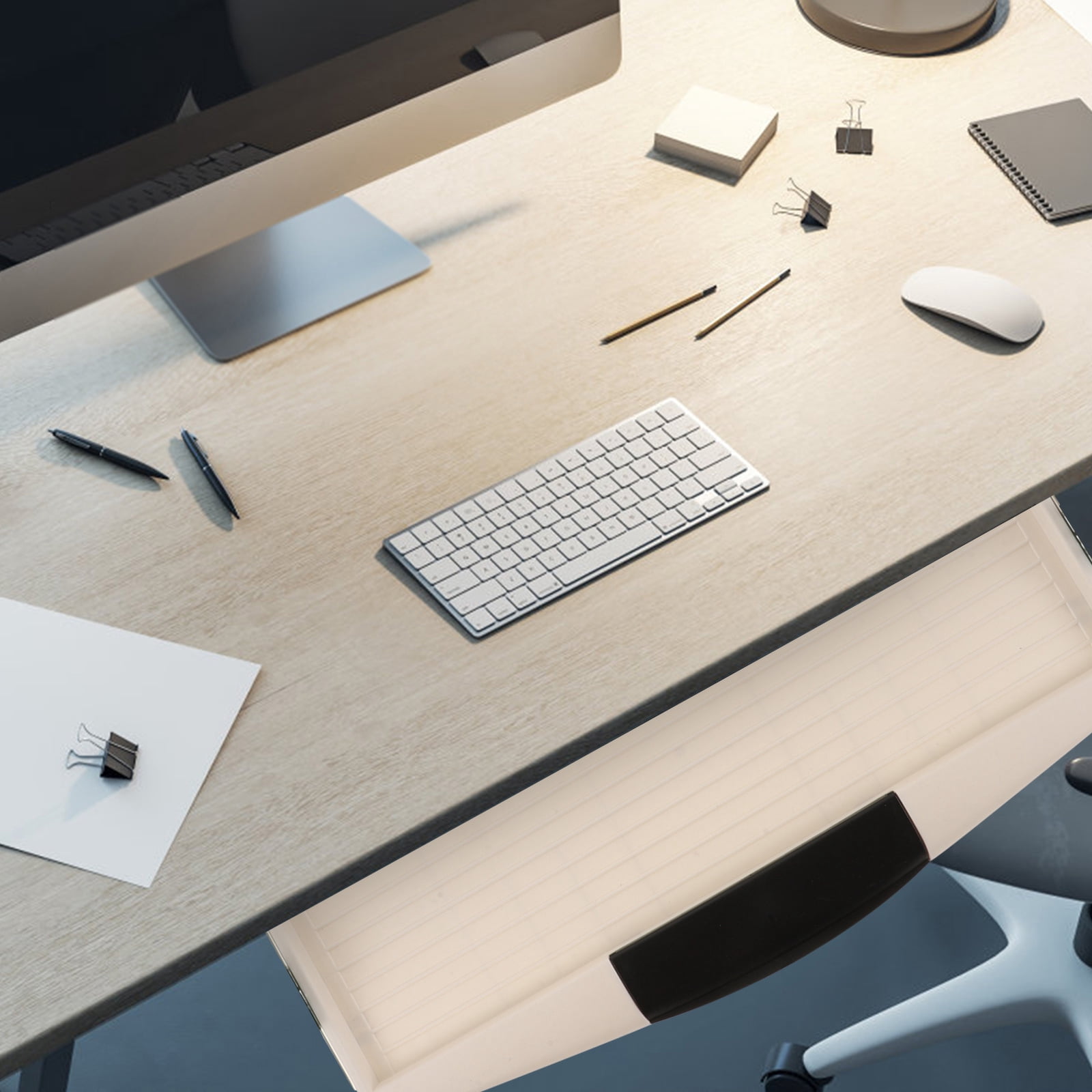 HOMEMAXS 1 Set Keyboard Tray Keyboard Mount System Under Desk Drawer Slide Out Keyboard Accessory