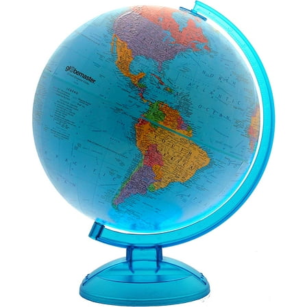 Blue Ocean World Globe By Globemaster, Desktop, English (12"/30 Centimeter Diameter)