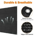 thumbnail image 3 of Yescom 4x50' 4ft Tall Black Privacy Fence Screen Mesh Windscreen 180gsm Virgin HDPE Fabric Slat Fencing Shade Cover, 3 of 11