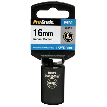

Pro-Grade 14616 0.5 in. Drive x 16 mm 6 Point Impact Socket