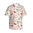 thumbnail image 2 of Daiia Colorful Bow Knots Hawaiian Shirt for Men Gentle Cotton Regular Short Sleeve Casual-Large, 2 of 9