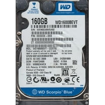 WD1600BEVT-22ZCT0, DCM FANT2HBB, Western Digital 160GB SATA 2.5 Hard Drive