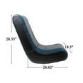 thumbnail image 7 of Rockme Floor Chairs Black And Blue Leather For Kids Teens Adults Boys Or Girls, 7 of 7