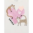 thumbnail image 3 of Garanimals Toddler Girls Raglan Tee with Long Sleeves, Sizes 18M-5T, 3 of 6