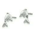 thumbnail image 2 of 14k White Gold Polished Open back Post Earrings Small Dolphin Earrings Measures 8x6mm Jewelry Gifts for Women, 2 of 3