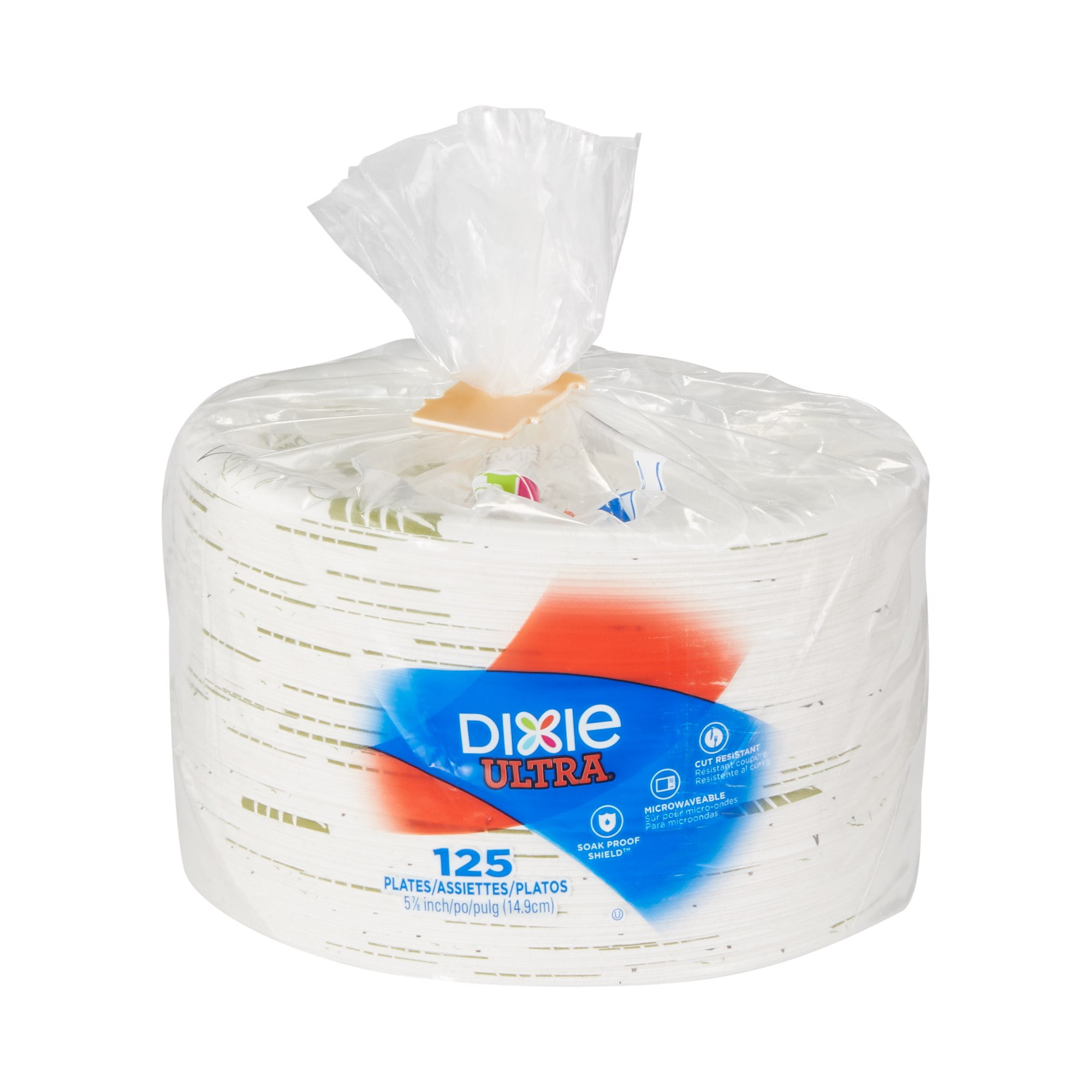 Dixie Pathways Heavyweight Snack/Dessert Paper Plates, 6", 125 Count