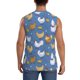 thumbnail image 4 of Balery Chicken Family Camisetas sin mangas para hombre, absorbe la humedad y protege contra el mal olor.-XX-Large, 4 of 7