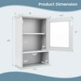 thumbnail image 3 of Gymax Wall Mounted Bathroom Cabinet Storage Organize Hanging Medicine Adjustable Shelf, 3 of 10