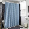 thumbnail image 4 of Blue Botanical Shower Curtain - Water Repellent Fabric Shower Curtains Washable, Farmhouse Modern Striped Leaf Decorative Polyester Cloth Bathroom Curtains Modern Bath Decor 72"x84", 4 of 8