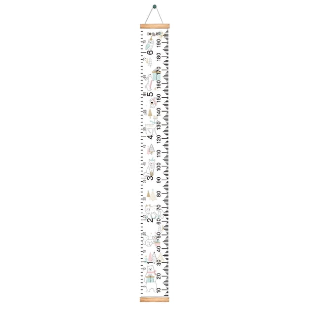 WRXMIJNHGSA Hangs Under $10 Baby Height Growth Chart Hanging Rulers Kids Room Wall Wood Frame Home Decor New