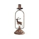 thumbnail image 2 of Candelabro Navideño | Bandeja de Hierro Dorado para Velas | Adorno Rústico Marrón para Fiestas | Base Decorativa de 22 Cm para Centro de Mesa de Repisa y Decoración de Temporada, 2 of 6
