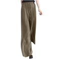 thumbnail image 2 of SDNall Wide Leg Pants for Women New Casual Quick Drying Sun Protection Lightweight and High Elastic Wide Leg Pants for Spring and Summer Flowy Pants for Women (Brown,Sizes：M-2XL), 2 of 9