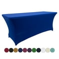 thumbnail image 5 of Spandex Table Cover for 6 Foot Rectangle Tables 6 Pack Tablecloth Elastic 6Ft Folding Tablecloths for Vendor Booth Display Banquet Buffet Event Craft, 5 of 5