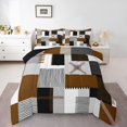 thumbnail image 1 of Erosebridal Geometry Lines Bedding Twin Comforter Set,Patchwork Rectangle Down Comforter,Stripe Bedroom Decor,Reversible,Lightweight,2-Piece, 1 of 7