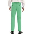 thumbnail image 3 of INSPIRE CHIC Dress Pants for Men's Solid Stretch Flat Front Work Chino Trousers 38 Green, 3 of 5
