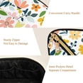 thumbnail image 5 of FORMRS Makeup Bag Travel Cosmetic Organizer for Women Fold Flat Zipper Pouch with Handle, Retro Yellow Floral, 5 of 8