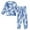 Blue Tie-dye Pattern, variant on Fluffy Pajamas Set Fuzzy Winter Warm Pj Sets Pullover Tops and Long Pants Confetti and Stars Scattered X-Small