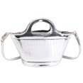 thumbnail image 1 of Bolso de hombro para mujer Bolso de hombro de PU con patrón de cocodrilo a la moda (Plata) Likrtyny Para Estrenar, 1 of 9
