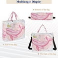 thumbnail image 6 of Whale Bubbles Corduroy Tote Bag Handbag Large Messenger Bag Shoulder Crossbody Zipper Bag Purse, 6 of 8