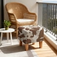 thumbnail image 2 of TSOVTHRID Brown Cow Pattern Square Ottoman Cover Stretch Washable Breathable Folding Storage Stool Furniture Protector Soft Square Slipcover with Elastic Bottom, 2 of 7