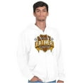 thumbnail image 4 of Worlds Greatest Father Trophy Dad Men's Big & Tall Graphic Zip Up Hoodie Brisco Brands 3X, 4 of 5