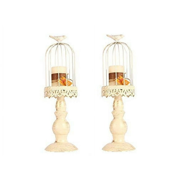 BOPORO 3 Pcs Glass Candle Holders for Pillar & Taper Candle Elegant Crystal Candlesticks Home Décor