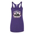 thumbnail image 2 of Wild Bobby It's About To Get Miami Soccer Skyline Sports Women Tri-Blend Racerback Tank Top, Purple Rush, Medium, 2 of 5