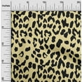 thumbnail image 1 of oneOone Georgette Viscose Pale Yellow Fabric Leopard Animal Skin Sewing Craft Projects Fabric Prints By Yard 42 Inch Wide, 1 of 1