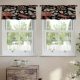 thumbnail image 2 of LALILO Kitchen Curtain Valance Batik With Fantasy Flowers Rod Pocket Window Curtain 52"x 18" Set of 2, 2 of 5