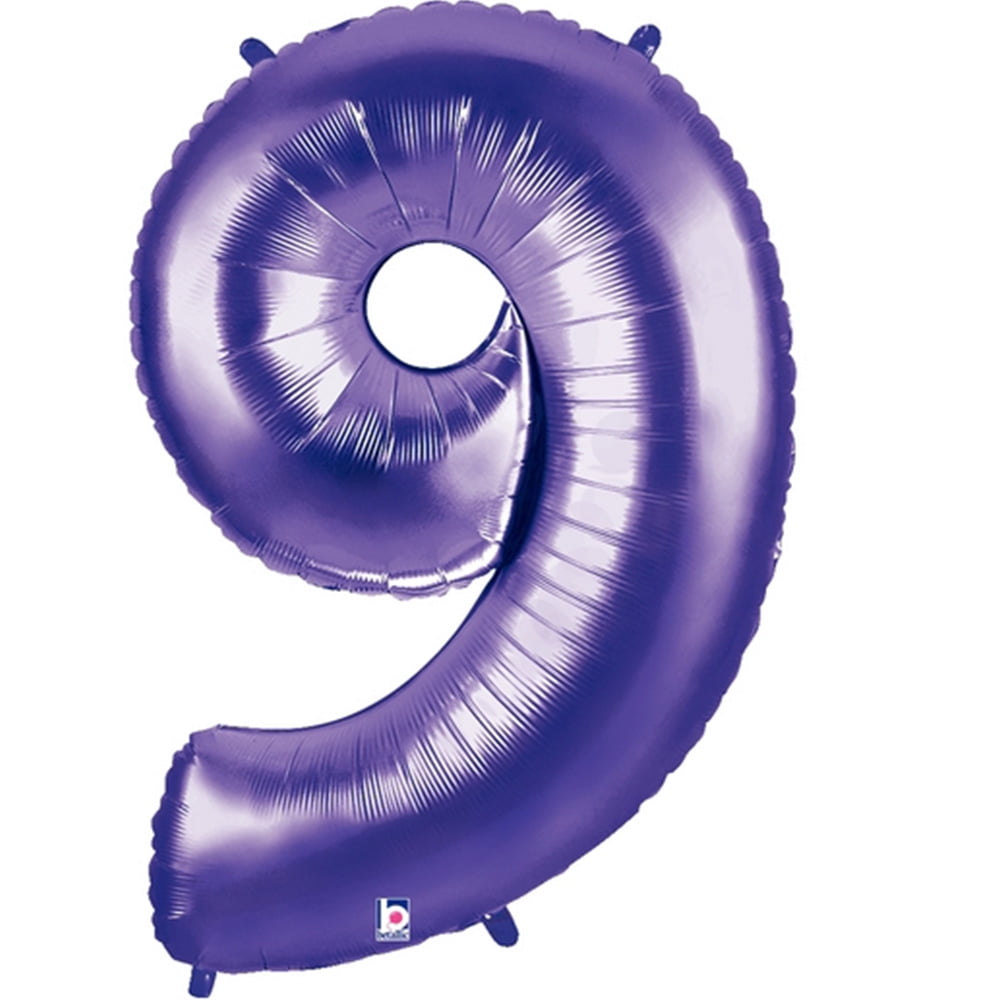 Giant Purple Number 9 Foil Balloon 40'