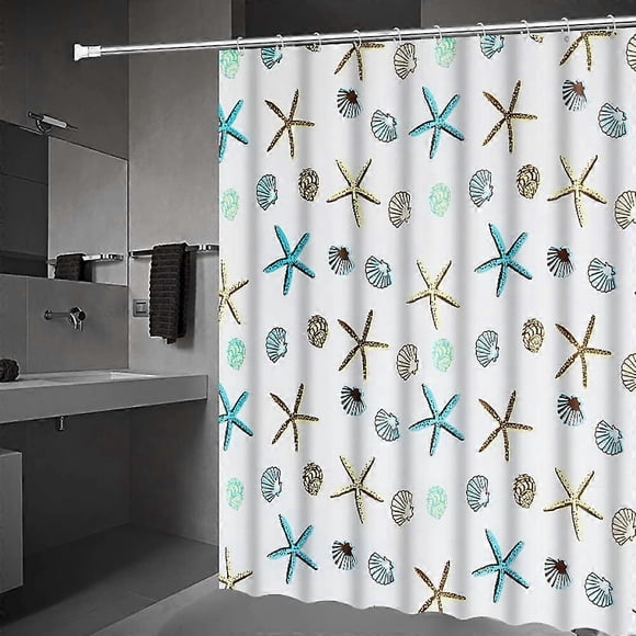 Anti-Mildew Shower Curtain - Extra Long Shower Curtain with U-Hooks, Anti-Bacterial, Waterproof - L180*H200