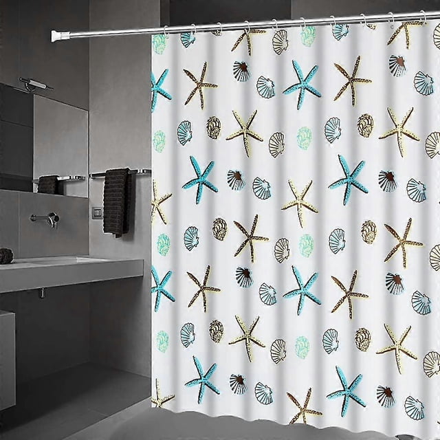 Anti-Mildew Shower Curtain - Extra Long Shower Curtain with U-Hooks, Anti-Bacterial, Waterproof - L180*H200