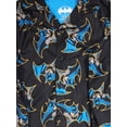 thumbnail image 2 of Batman Boys Black & Blue 2 Piece Flannel Button Up Pajamas Sleep Set XS 4, 2 of 2