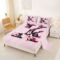 thumbnail image 2 of Erosebridal Pink K Letter Kids Full Size Sheets, Mandala Damask Groovy Bed Sheets, 4 Pieces, 2 of 5