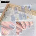 thumbnail image 1 of Pegatinas de uñas brillantes de cobertura completa, flores rosas adhesivas de larga duración, envolturas de uñas de verano, Parche de artes de manicura DIY, 1 of 7