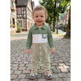thumbnail image 5 of RUINIXCW Newborn Baby Boy Spring Fall Winter Clothes 0 3 6 9 12 18 Months Waffled Romper One Piece Outfit Long Sleeve Stripe Patchwork Collared Jumpsuits, 5 of 9