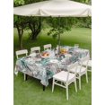 thumbnail image 4 of Outdoor Tablecloths with Umbrella Hole & Zipper, Palm Leaves 54x80 Inch Tablecloth Rectangle, Turquoise Tropical Leaf Botanical Retro Spring Waterproof Table Cloth, Patio/Pool/Picnic Table Covers, 4 of 8