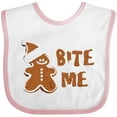 thumbnail image 3 of Inktastic Bite Me Gingerbread Boys or Girls Baby Bib, 3 of 4