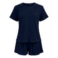 thumbnail image 6 of Bvxeep Women's Home Casual Top And Pants Short Sleeve Shorts Set, 6 of 10
