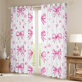 thumbnail image 2 of Castle Fairy Pink Ribbon Bow-Tie Black Out Curtains for Kids Girls Women,Kawaii Stars Print Curtains Pack Of 2 (42X63 Each),Dreamy Princess Bedroom Curtains,Super Cozy Room Decor, 2 of 6