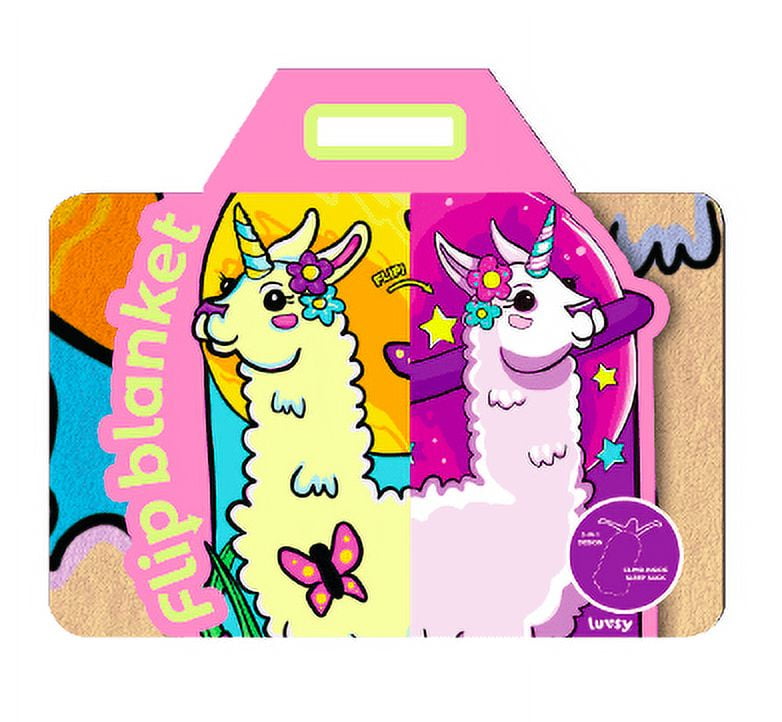 Luvsy Flip Blanket - Llamacorn, 2 Blankets in 1