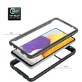 thumbnail image 4 of SaniMore for Samsung Galaxy A72 Case, Rugged PC Back & TPU Bumpers Two-Layer Structure Transparent Cover with PET Screen Protector Shockproof Protective Shell for Samsung A72, Black, 4 of 7