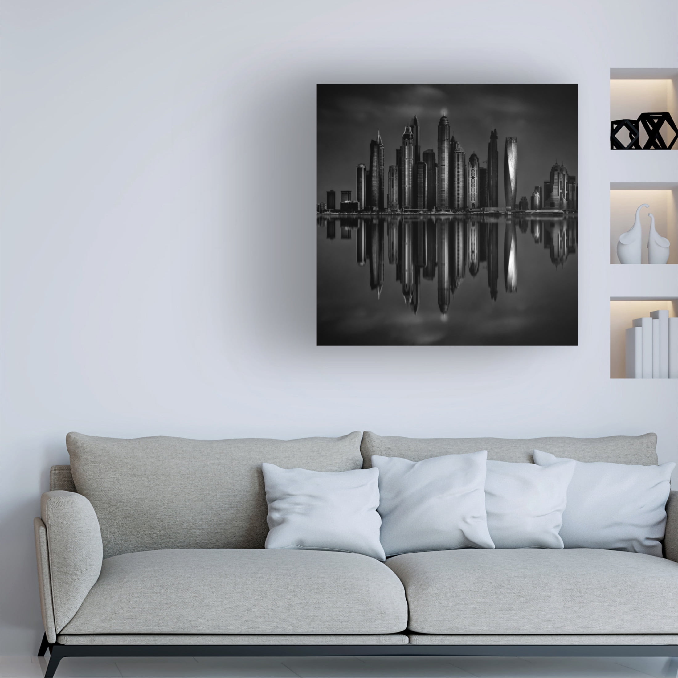 Canvas Wall Art - Mohammed Shamaa 'Reminiscence!' Wall Art for Living Room, Bedroom, or Office Décor by Trademark Fine Art - 14 x 14 Inches